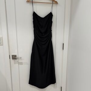 Zara Classic Backless Midi Slip Dress